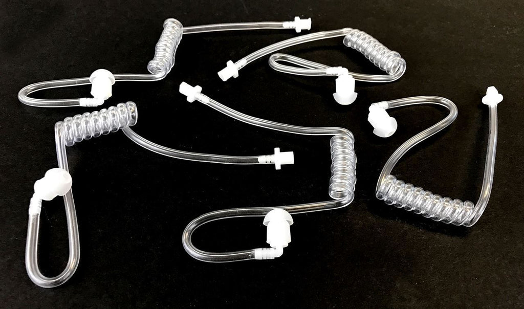 5 Clear Acoustic Tube Earpieces for Surveillance Kit